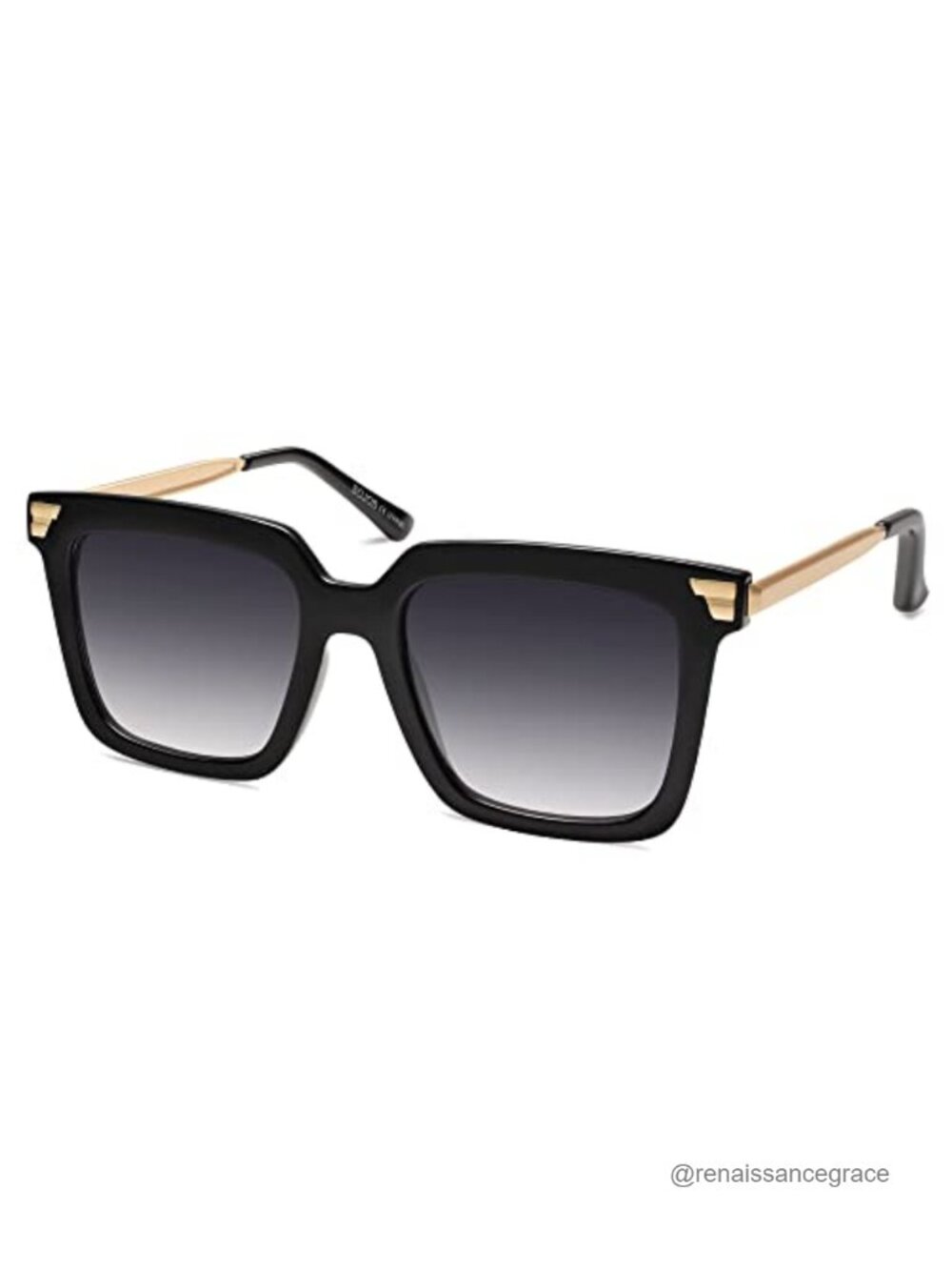 Retro Oversized Square Sunglasses Women UV400 Protection Plastic Frame